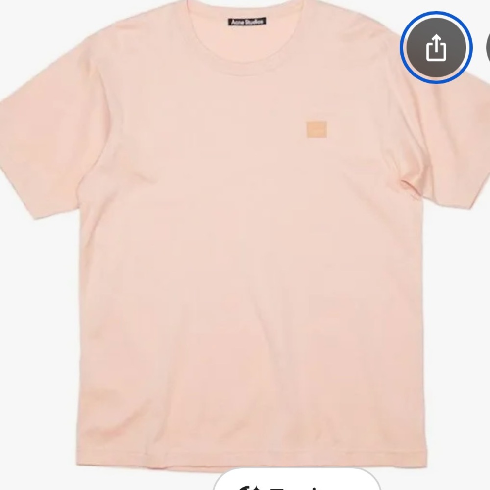 Acne Studios Nash Face Crewneck T-Shirt Powder Pink